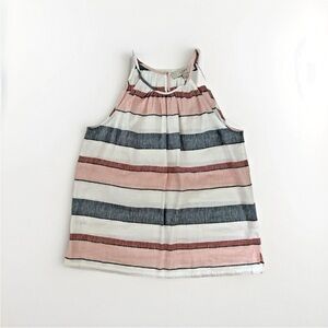 LOFT Petite Stripe Linen Tank Top XSP